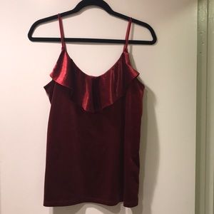 Velvet Ruffle Cami C2